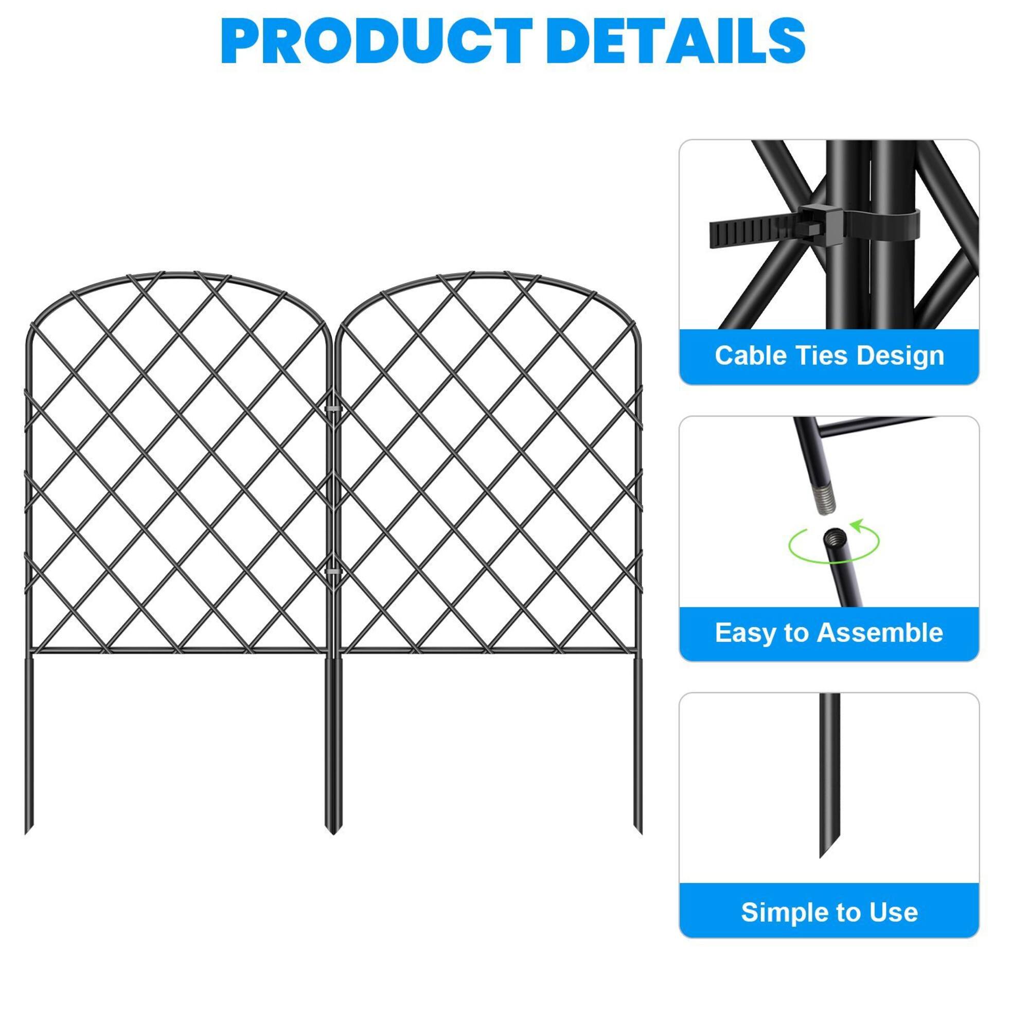 NEX™ Metal Rhombic Pet Guard & Garden Stake Fence